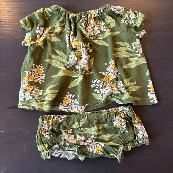 ๐ฟ MilkBarn Baby Set โ Floral Top & Bloomers -- 3-6 Months ๐ผ - Picture 2 of 4